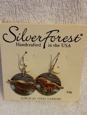 Silver Forest Minimal Curved Hook Earrings in Silver